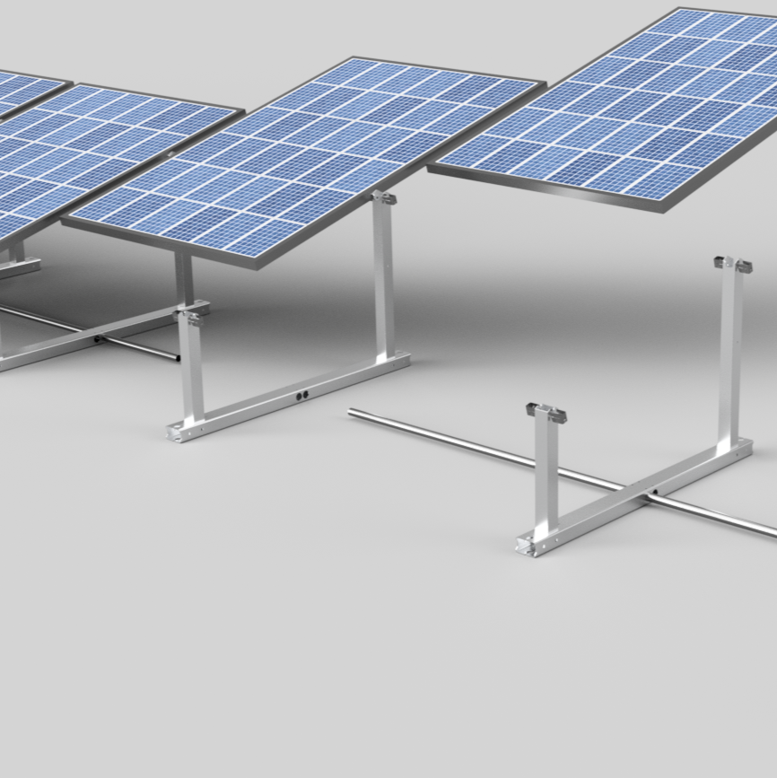 Solar Ground Mount | Quick & Easy Install | IR-15 BallastRack Adjustable Racking System (Single Frame) - Integrity Solar Supply - Ground Racking Systems