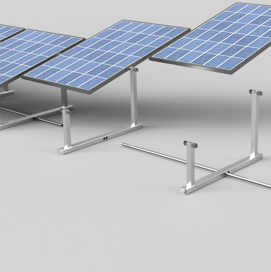 Solar Ground Mount | Quick & Easy Install | IR-15 BallastRack Adjustable Racking System (Single Frame) - Integrity Solar Supply - Ground Racking Systems