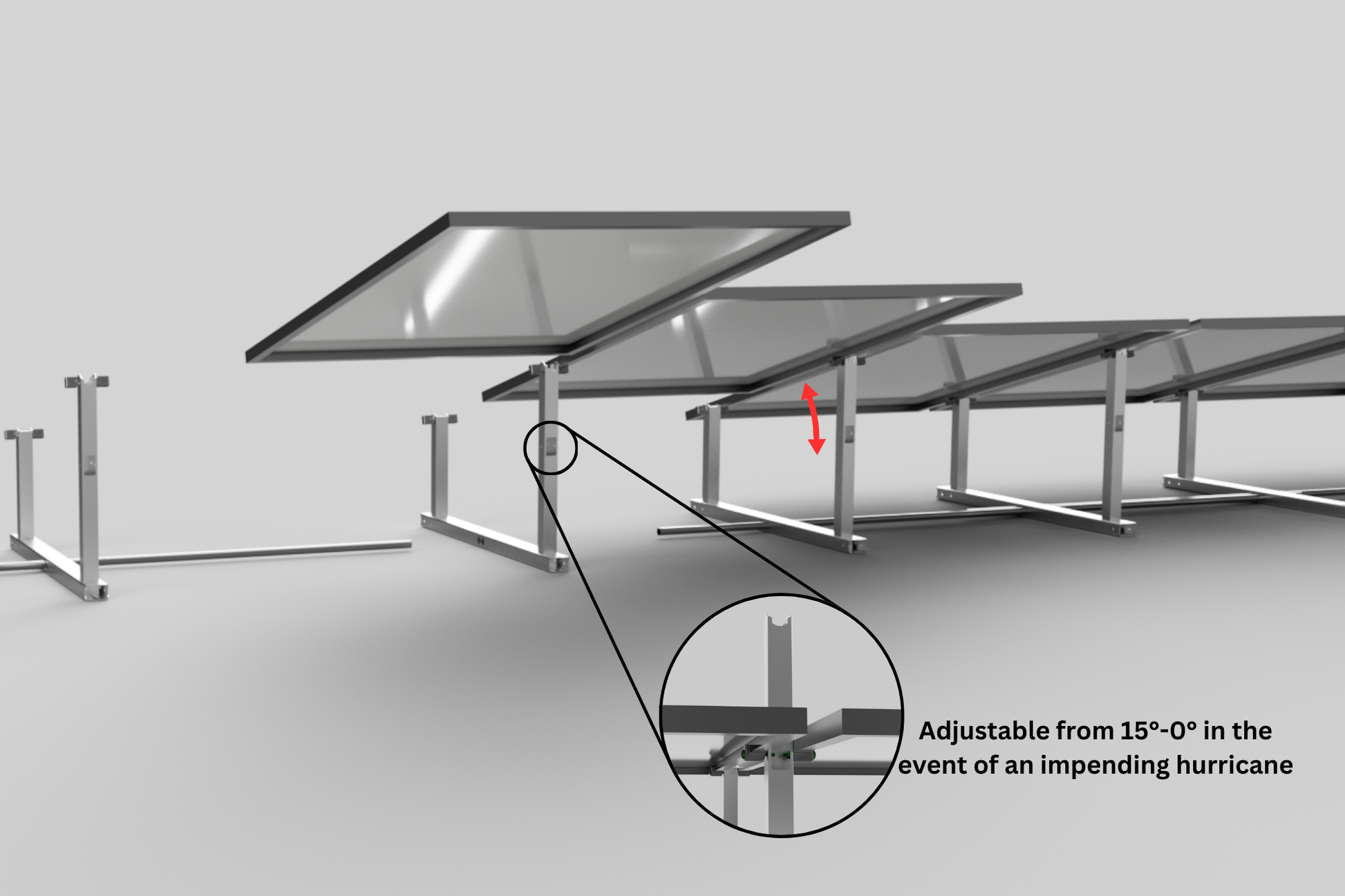 Solar Ground Mount | Quick & Easy Install | IR-15 BallastRack Adjustable Racking System (Single Frame) - Integrity Solar Supply - Ground Racking Systems