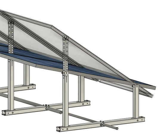 Solar Ground Mount | Quick & Easy Install | IR-35A BallastRack Adjustable Racking System (Single Frame) - Integrity Solar Supply - Ground Racking Systems